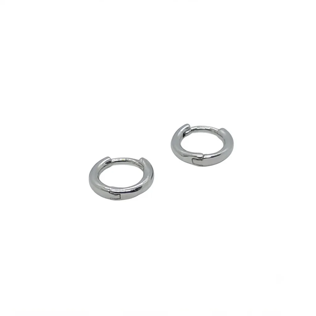 Argollas Lisas Plateadas 11mm - B.F. ADAMS Bisutería Fina