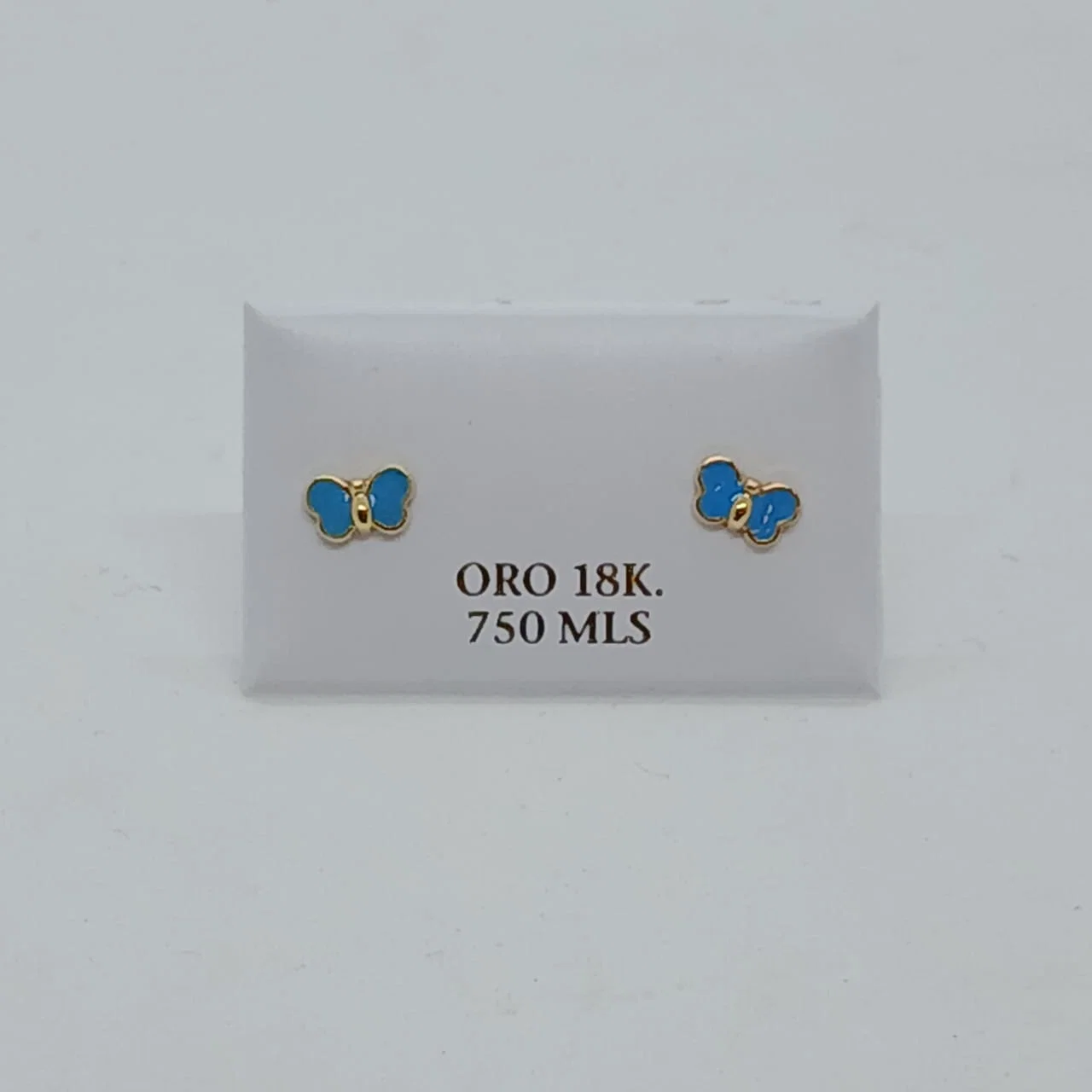 Zarcillos Abridores Mariposa Turquesa 18K - B.F. ADAMS Bisutería Fina