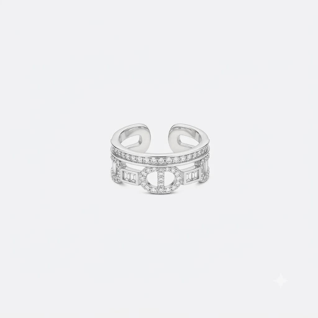 Anillo Doble Banda Lazo - B.F. ADAMS Bisutería Fina