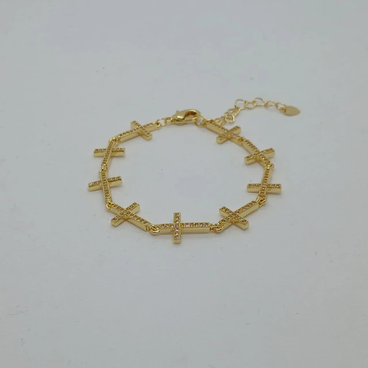 Pulsera Cruces Brillantes - B.F. ADAMS Bisutería Fina