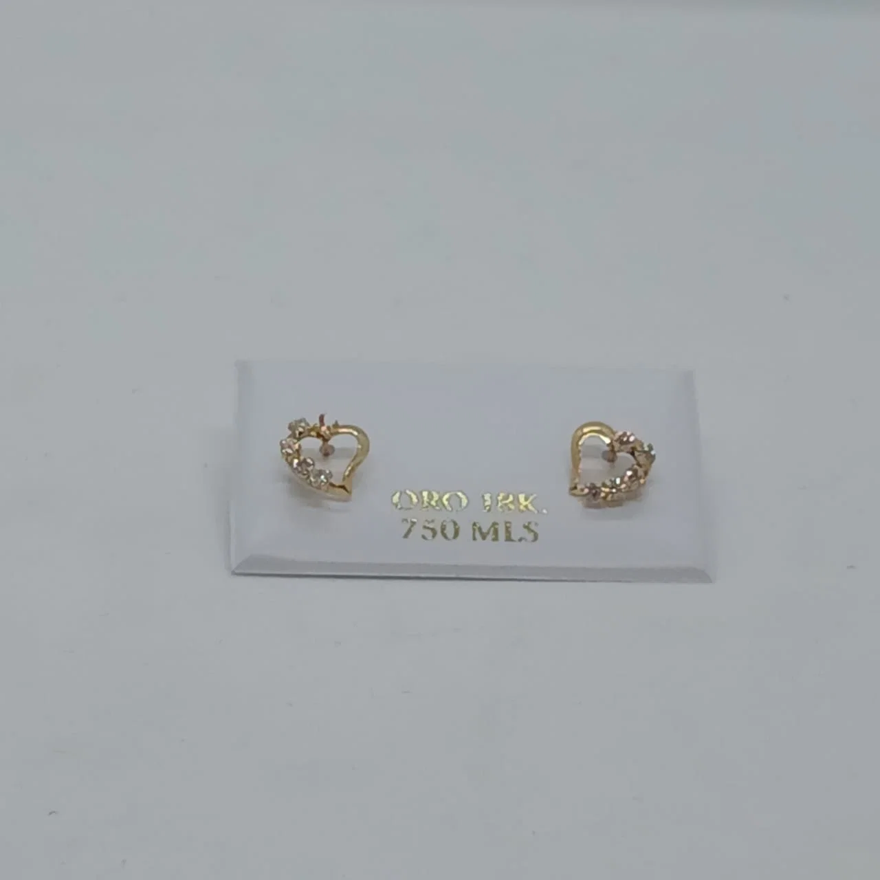 Zarcillos Corazón Brillante 18K - B.F. ADAMS Bisutería Fina