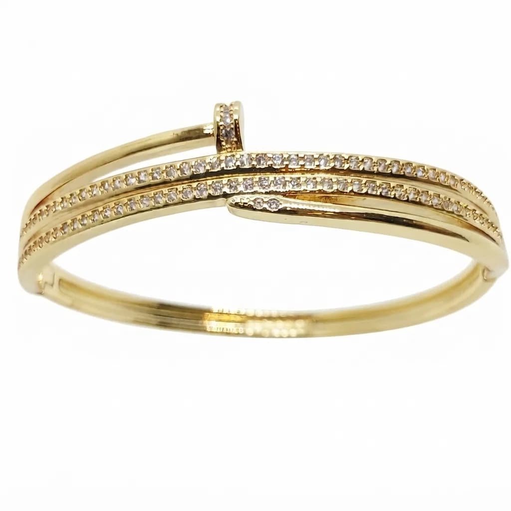 Brazalete Triple Brillo - B.F. ADAMS Bisutería Fina