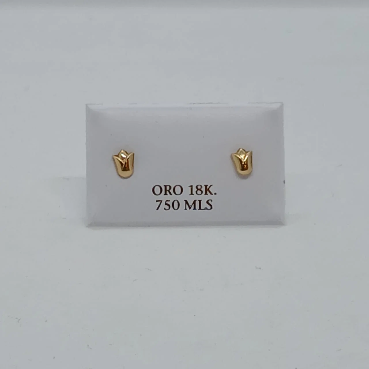 Zarcillos Abridores Rosca Capullo Dorado 18K - B.F. ADAMS Bisutería Fina