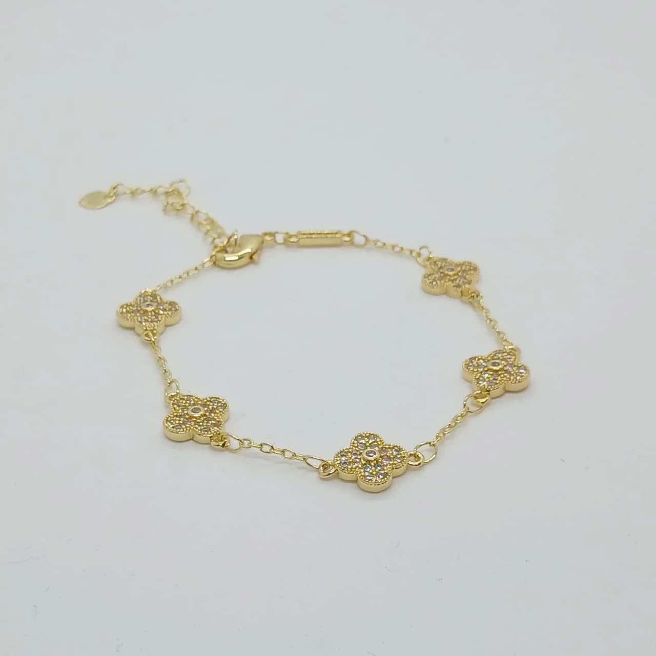 Pulsera Tréboles Brillantes - B.F. ADAMS Bisutería Fina