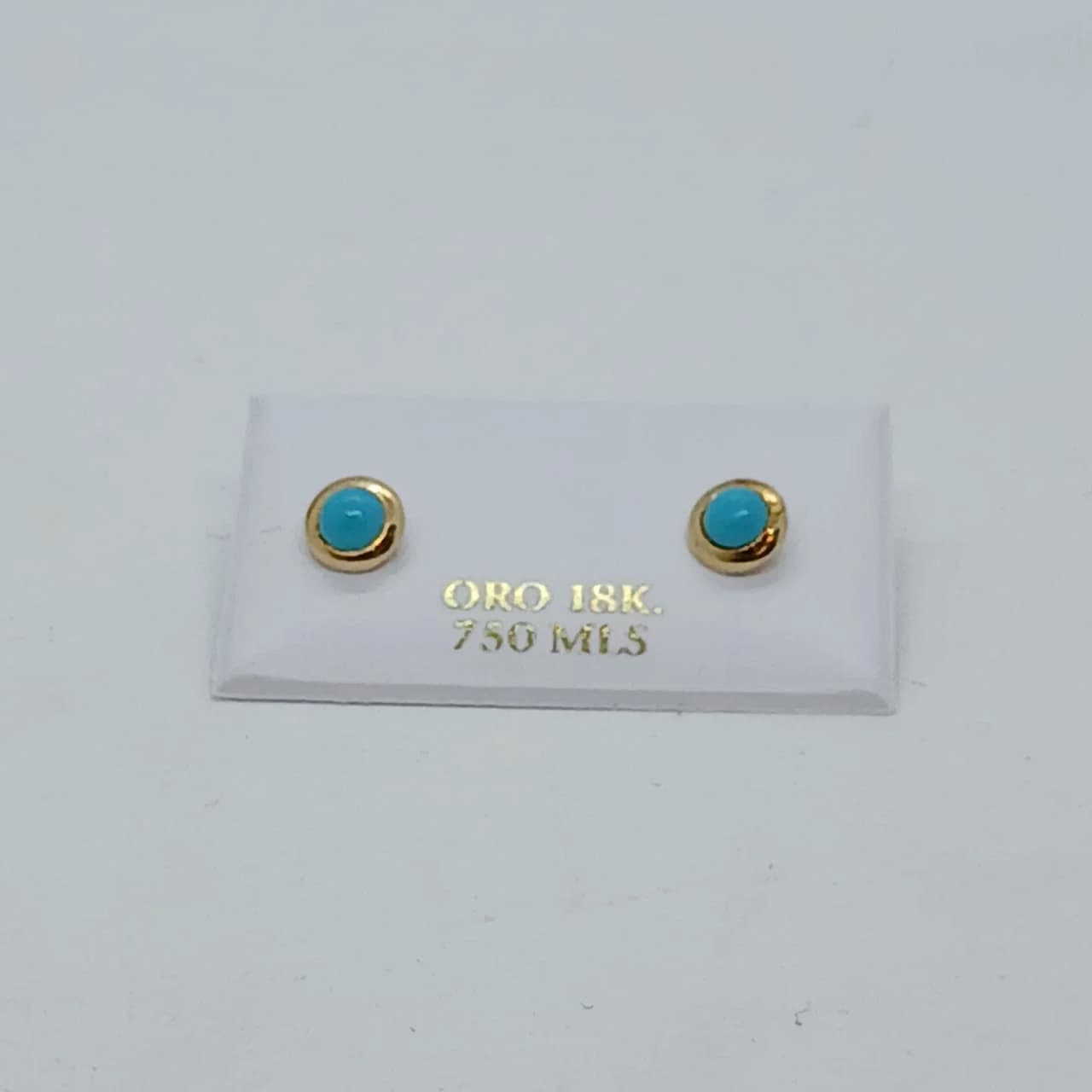 Zarcillos Abridores Gota Turquesa 18K - B.F. ADAMS Bisutería Fina