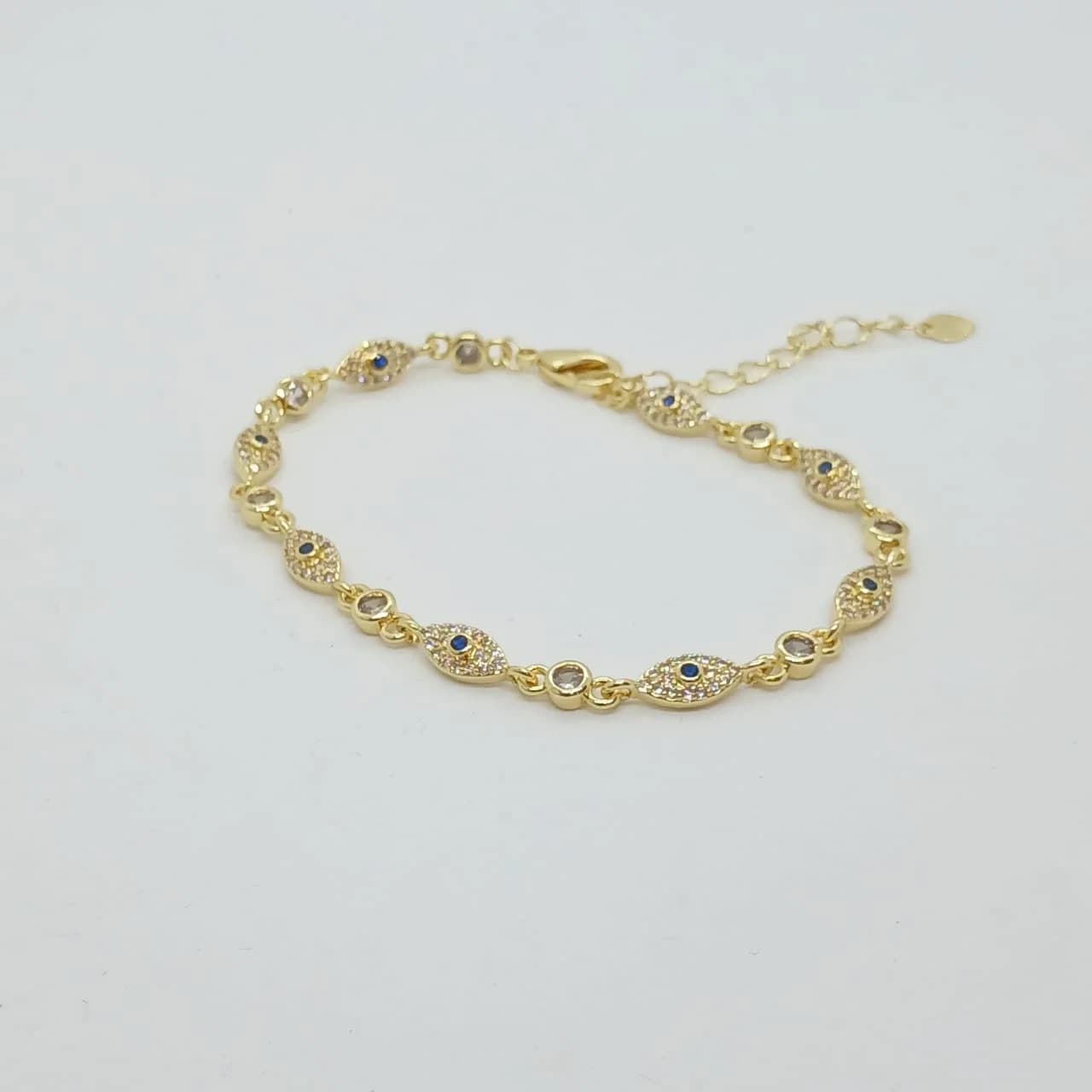 Pulsera Ojos Turcos Brillantes - B.F. ADAMS Bisutería Fina