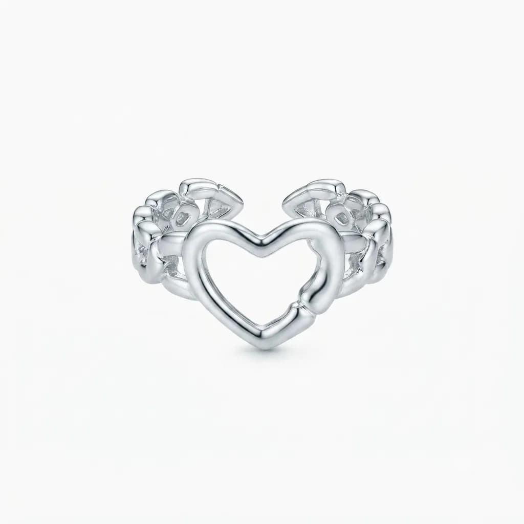Anillo Corazón Cadena - B.F. ADAMS Bisutería Fina